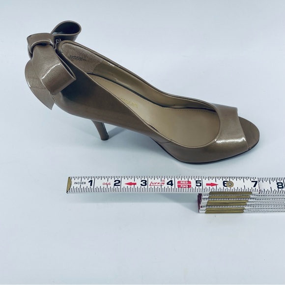 Enzo Angiolini Eamistle Natural Nude Peep Toe Heels With Ankle Lace Bows Sz 6.5M - Picture 11 of 13